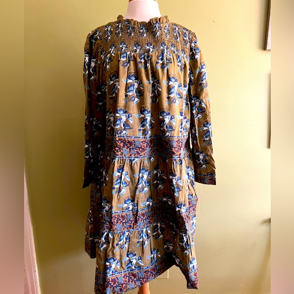 Victoria Dunn mini dress in fall floral colors.